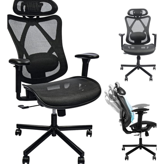 Adjustable Headrest & Lumbar Support - Gaming Sessions, Avoid Neck and Back Aches
