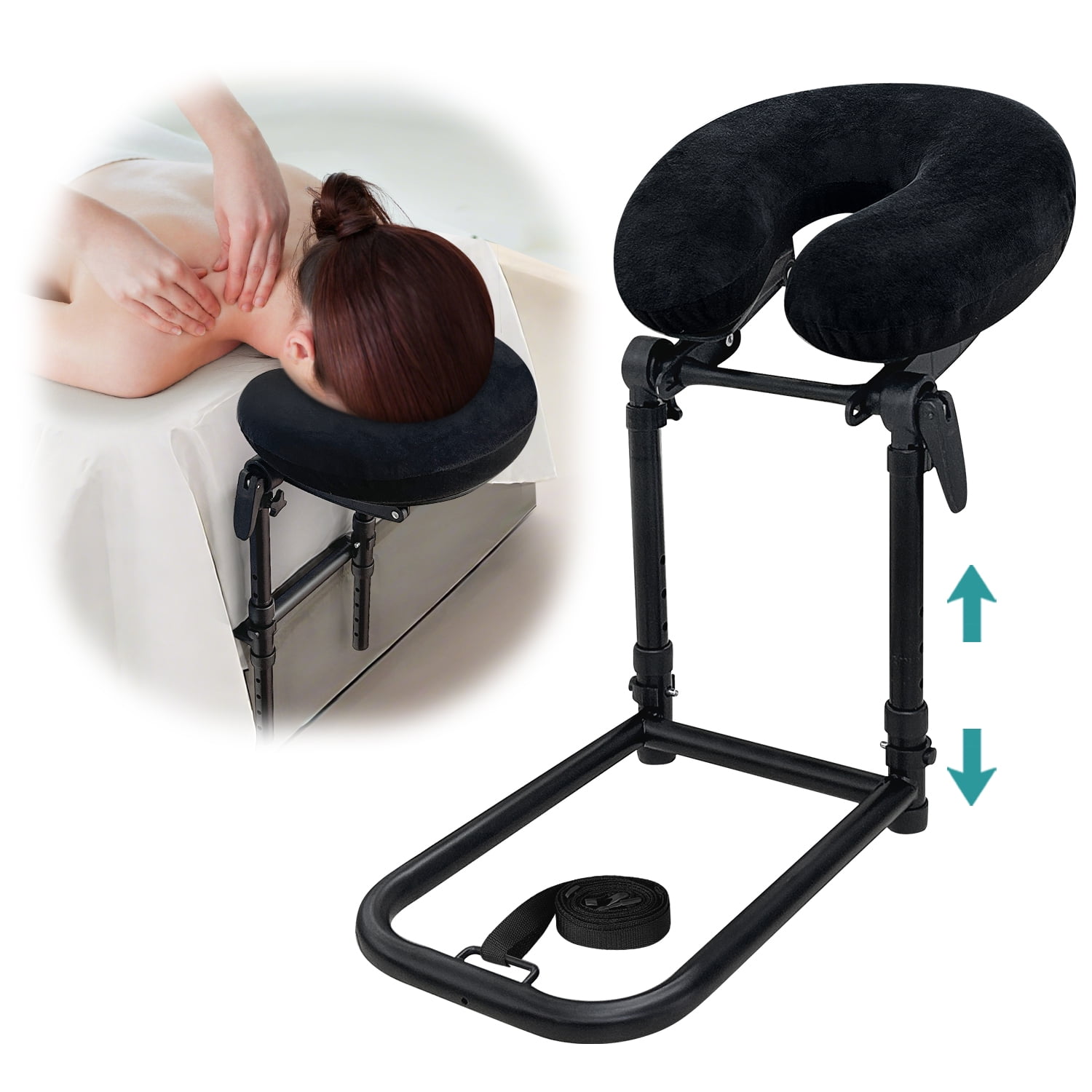 Adjustable Headrest & Neck Support for Bed Massage