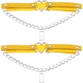 thumbnail image 1 of Adjustable Heart Leg Garter Belt Heart with Chain Elastic Thigh Garters for Women 2Pcs, 1 of 6
