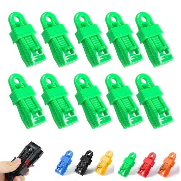 Adjustable Heavy Duty Lock Grip for Tarp & Shade Cloth, Tarp Clips 10Pcs, Reusable Tarp Clips Heavy Duty Lock Grip, Suitable for Outdoor Gardens and Farms