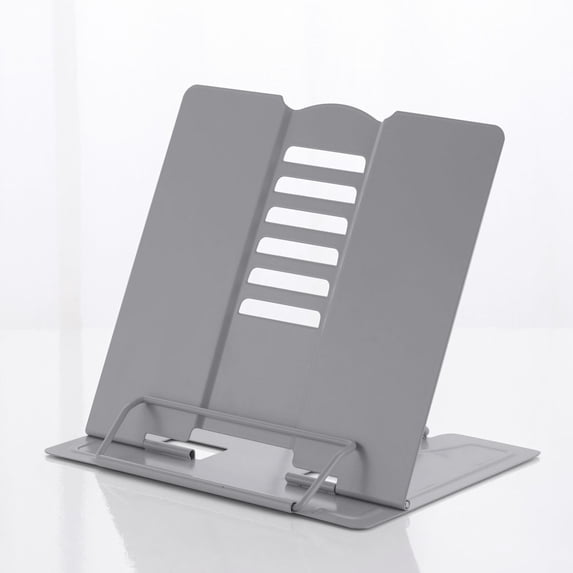 Adjustable Heavy Duty Metal Cookbook Book Stand Portable Reading Holder Equipped Page Clips For Recipe Tablet Sheet Music Document Support
