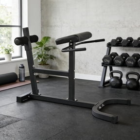 Adjustable Heavy-Duty Roman Chair with Hyperextension Machine for Lower Back, Glutes, and Hamstrings; 440-lb Capacity Abdominal Bench for Core Training