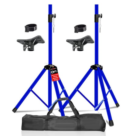 Adjustable Heavy-Duty Speaker Stand (40" to 72") - 35mm Pole, 132lb Capacity, Tripod Base w/ Non-Slip Feet