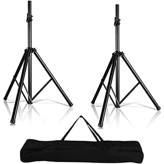 5Core Speaker Stand Tripod Tall Adjustable 72 Inch DJ Pole Mount Studio Monitor Stands BLACK 2 PK
