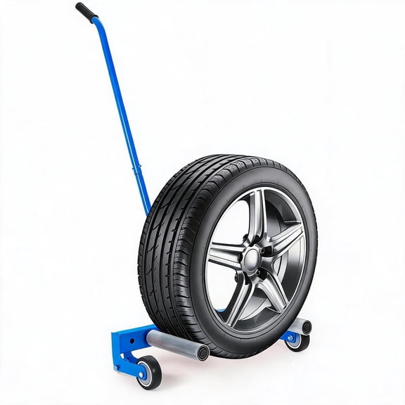 Adjustable Heavy Duty Tire Wheel Dolly with Handle Car, Truck, SUV Material Handling