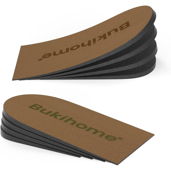 Bukihome, Adjustable Heel Lift Inserts, Medium, 2-Pack Brown - Walmart.com