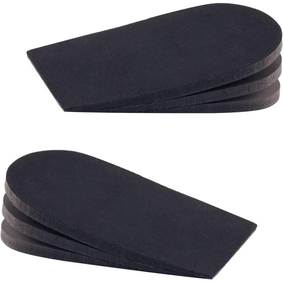 Adjustable Heel Lifts for Shoes, 1/4'' Height Increase Insoles for Achilles Tendonitis, Heel Pain, Leg Length Discrepancy, Plantar Fasciitis, Shoe Lifts Men, Women (Black, Large (1 Pair))