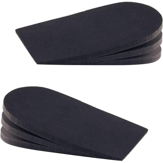 Adjustable Heel Lifts for Shoes, 1/4'' Height Increase Insoles for Achilles Tendonitis, Heel Pain, Leg Length Discrepancy, Plantar Fasciitis, Shoe Lifts Men, Women (Black, Large (1 Pair))