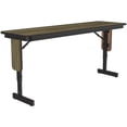thumbnail image 1 of Adjustable Height 3/4 High Pressure Folding Seminar Table Colonial Hickory Brown, 1 of 7