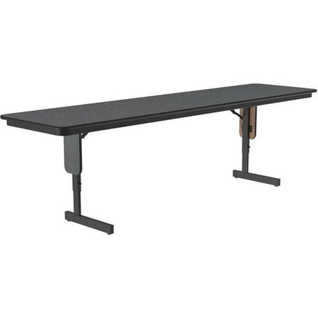 Adjustable Height 3/4" High Pressure Folding Seminar Table Montana Granite Brown