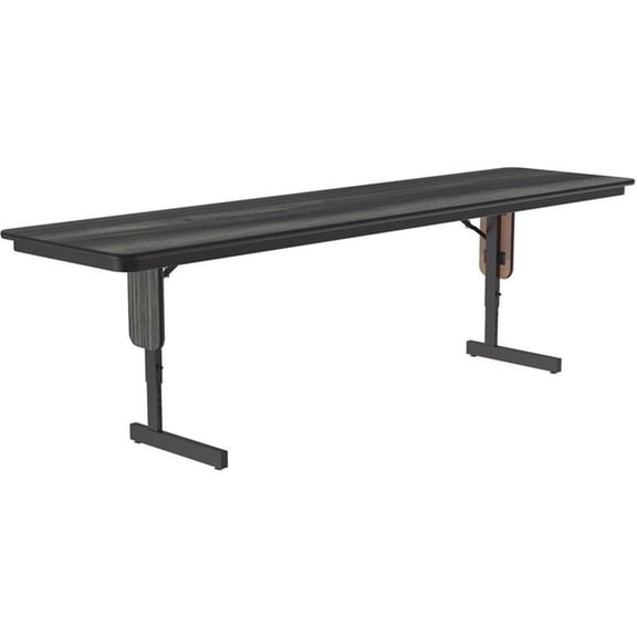 Adjustable Height 3/4" High Pressure Folding Seminar Table New England Driftwood
