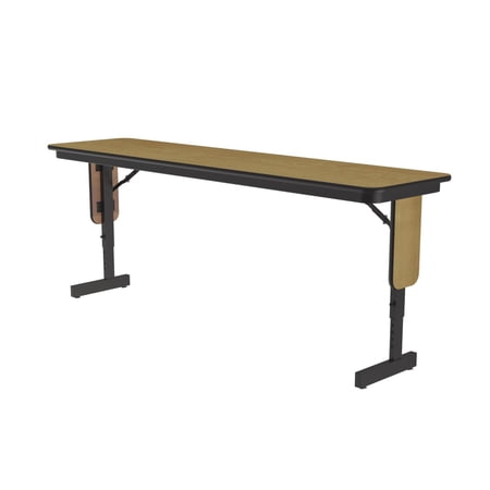 Adjustable Height 3/4" High Pressure Folding Seminar Table in Fusion Maple