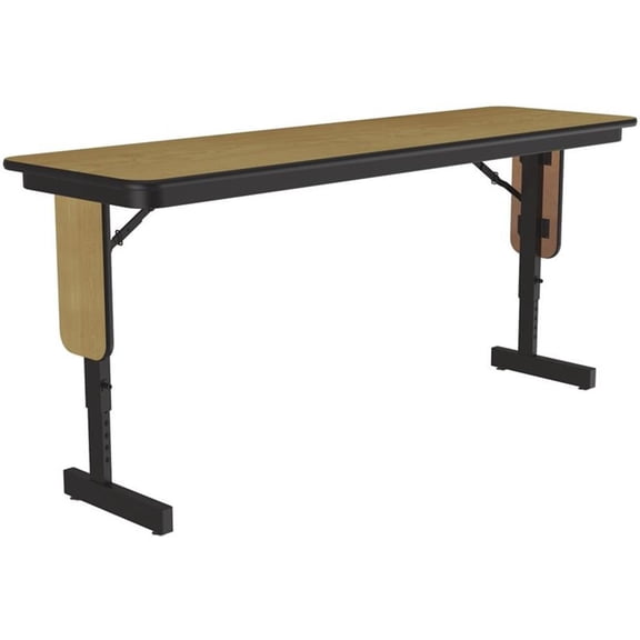 Adjustable Height 3/4" High Pressure Folding Seminar Table in Fusion Maple