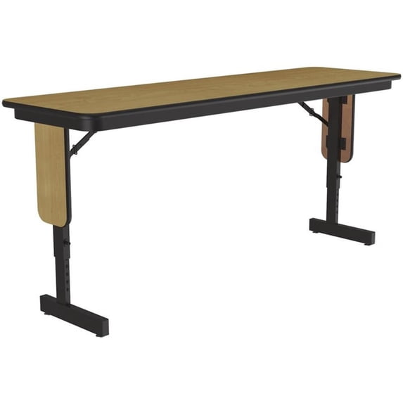 Adjustable Height 3/4" High Pressure Folding Seminar Table in Fusion Maple