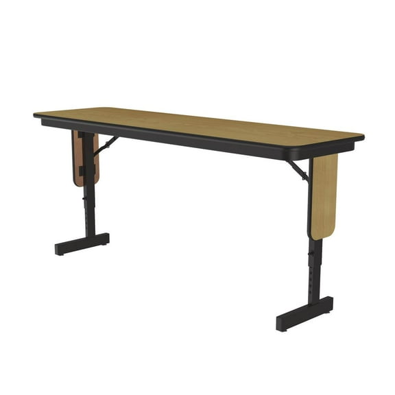 Adjustable Height 3/4" High Pressure Folding Seminar Table in Fusion Maple