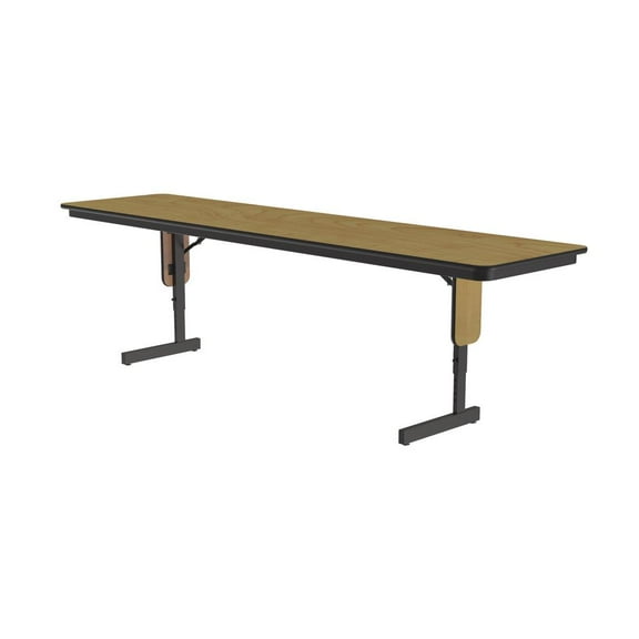 Adjustable Height 3/4" High Pressure Folding Seminar Table in Fusion Maple