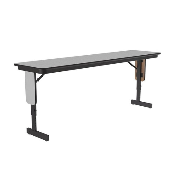 Adjustable Height 3/4" High Pressure Folding Seminar Table in Gray Granite