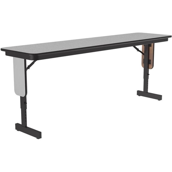 Correll Adjustable Height Deluxe High-Pressure Folding Table with Panel Leg 18x72