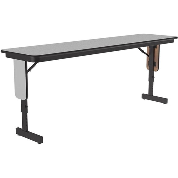 Correll Adjustable Height Deluxe High-Pressure Folding Table with Panel Leg 18x72