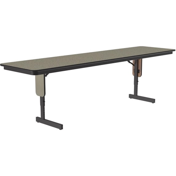 Adjustable Height 3/4" High Pressure Folding Seminar Table in Savannah Sand