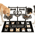 thumbnail image 1 of Adjustable Height 3-Bowl Raised Dog Feeder Stand, Ergonomic Anti-Slip Pet Dining Station, 1 of 7