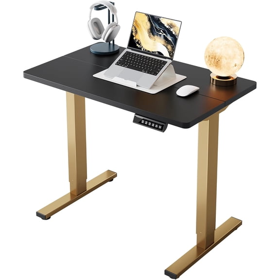Adjustable Height 32" Small Electric Standing Desk, Sit Stand Up Desk for Home Office & Computer Workstation, 4 Memory Height Settings