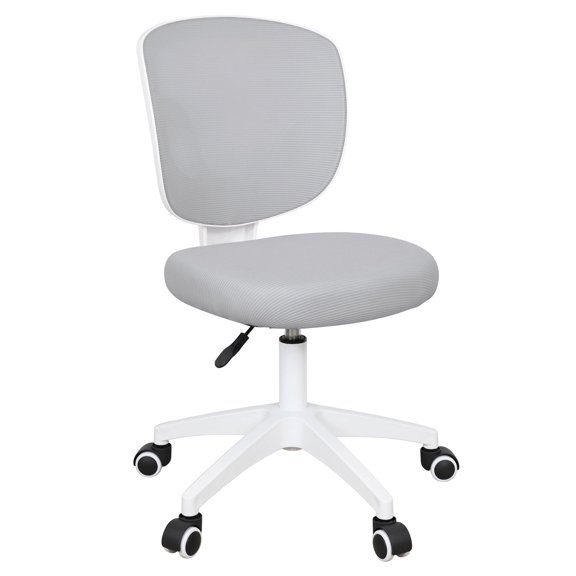 Adjustable Height 360°Swivel Kids Ergonomic Study Desk Chair Boy Girl Computer Chair with Rolling Wheels Home School(Gray)