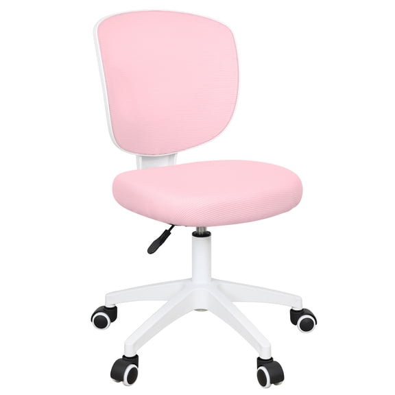 Adjustable Height 360°Swivel Kids Ergonomic Study Desk Chair Boy Girl Computer Chair with Rolling Wheels Home School(Pink)