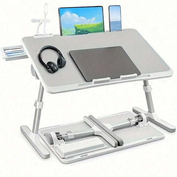 Adjustable Height And Angle Folding Desk, Home Office Computer Desk, Portable Laptop Desk For Bed/Sofa/Reading/Writing Lazy Study Desk