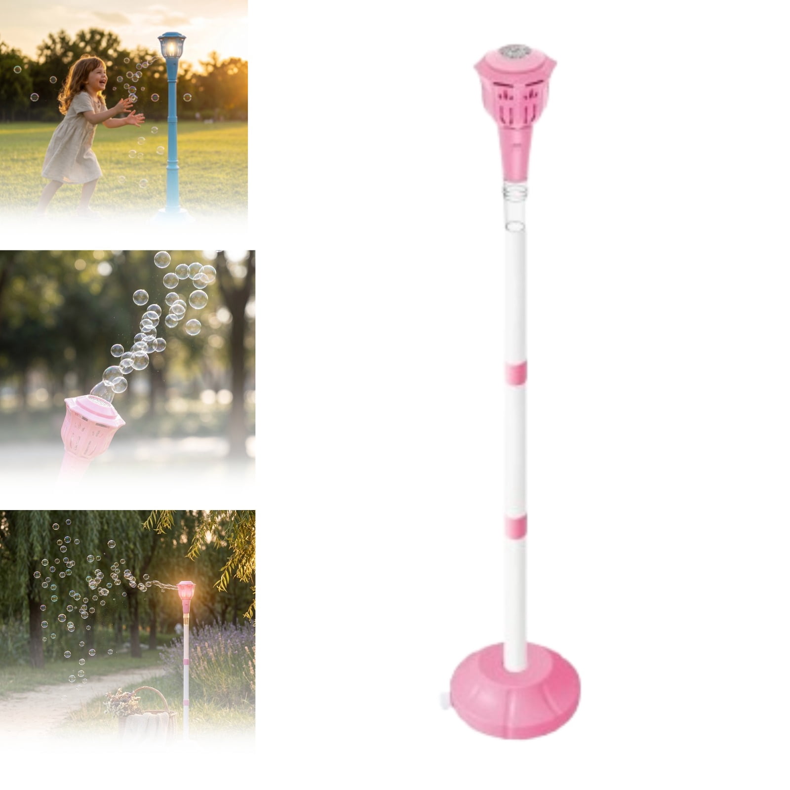 Adjustable Height Automatic Bubble Blower, Bubble Machine with Music ...