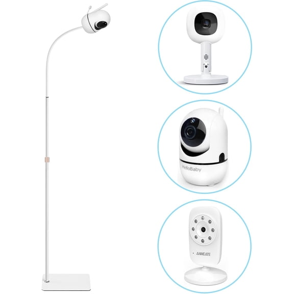 Adjustable Height Baby Monitor Floor Stand Holder for Hellobaby HB6560/HB6550 HB65/HB66/HB248 Baby Monitor and Also Compatible with The Nanit Pro Smart Monitor & Flex Stand