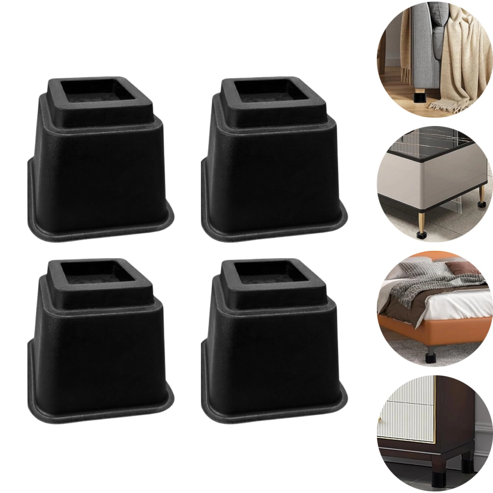 Adjustable Height Bed Risers - Heavy-Duty 3000lbs Capacity Bed ...