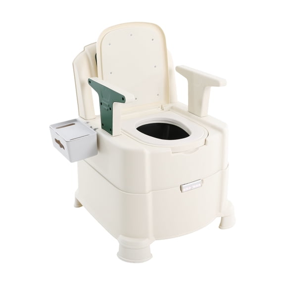 Adjustable Height Bedside Commode Chair, Freestanding Portable Toilet with Sensor Light and Armrests, for Elderly Pregnant Disabled
