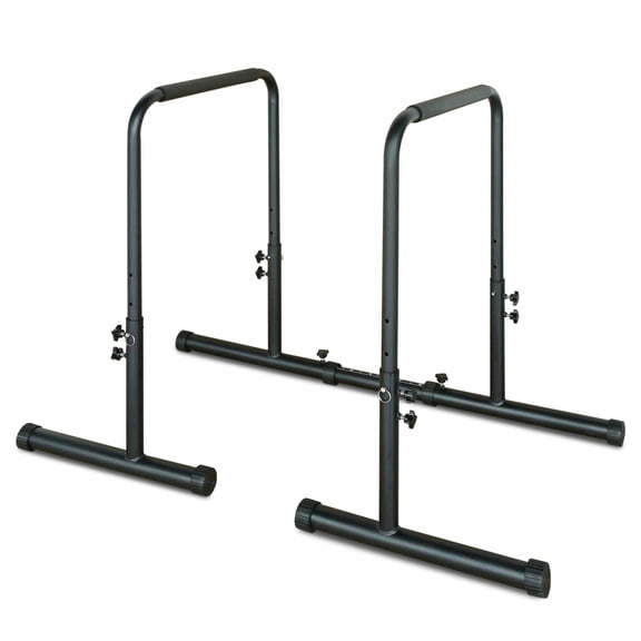 Adjustable Height Black Power Tower Dip Station with Detachable Foldable Bench Heavy Duty Steel Multi-Function Pull Up Bar Stand Max 550 LBS for Home Full-Body Strength Training