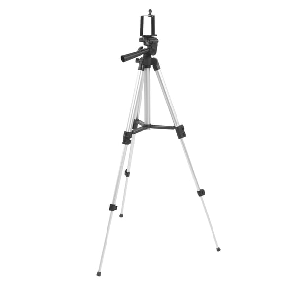 Adjustable Height Camera Stand Tripod, 41.7 Inches / 106 cm Lightweight Aluminum Phone Tripod Stand for Live Streaming and Selfie, Universal Phone Clip Included, Portable Tripod for Photography