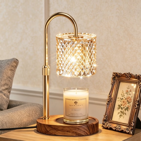 Adjustable Height Candle Warmer Lamp, Electric Wax Melt & Jar Candle Warmer with Timer & Dimmer Control, 2 Heating Bulbs Candle Wax Warmer Lamp, Ideal Home Decor Housewarming Gift, Birthday Christmas