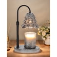 thumbnail image 1 of Adjustable Height Candle Warmer Lamp with Timer, Dimmable All Glass Candle Lamp Warmer Wax Warmer Lamp with 2 Bulbs, Elegant Home Decor, 1 of 7