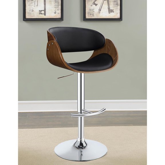 Adjustable Height Chrome Black Stool - In Home Settings, Attractive Design