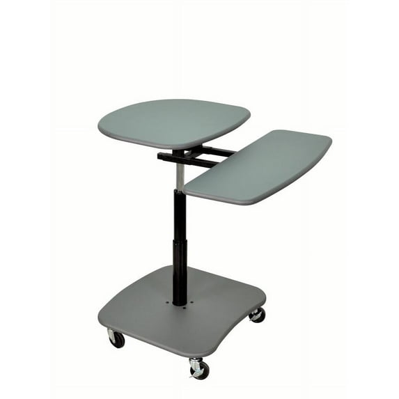 Adjustable Height Computer Workstation-Color:Gray