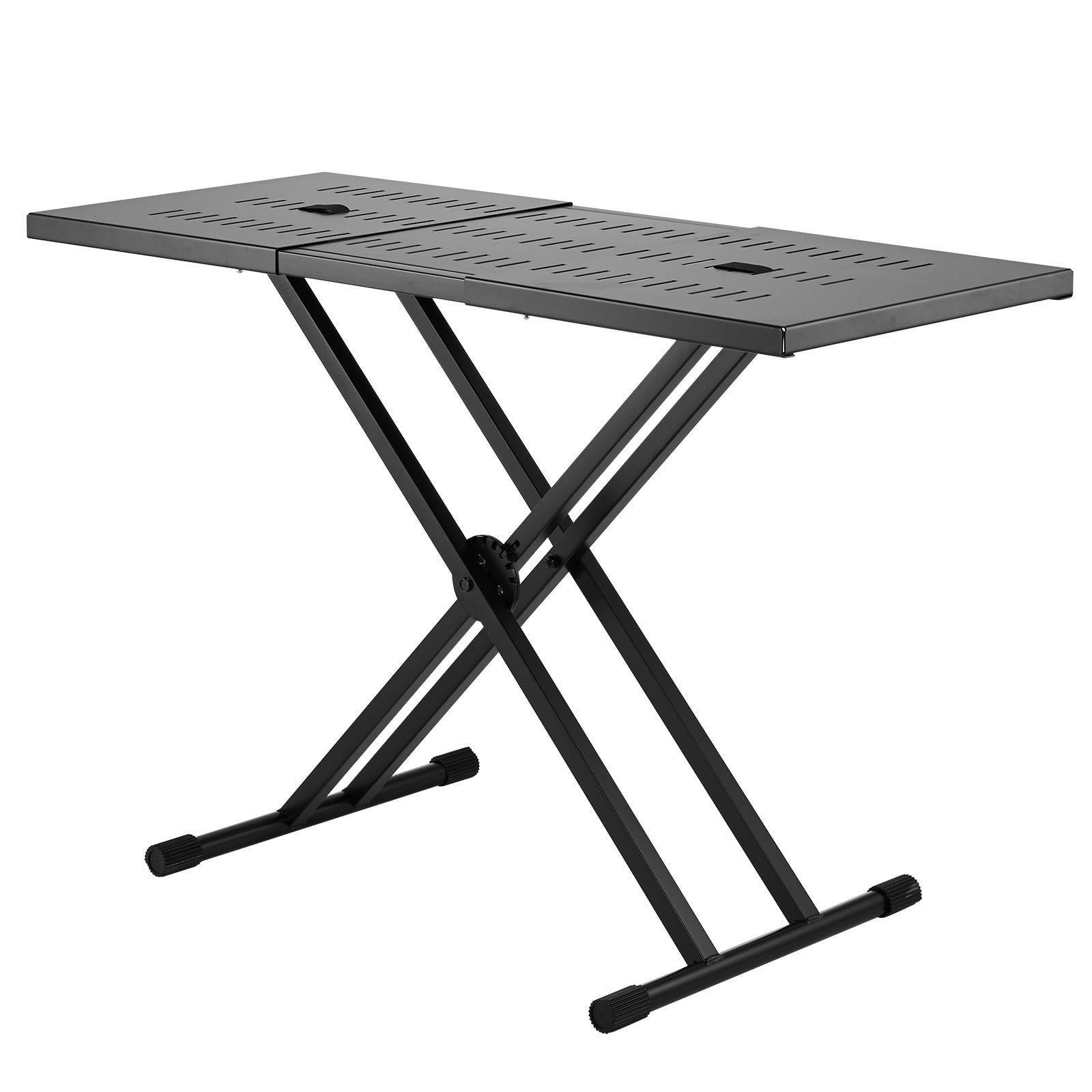 Adjustable Height DJ Stand Portable DJ Laptop Controller Table Stand 32-43 x 18 Inch Foldable Lightweight DJ Desk Booth Mixer Keyboard Stand