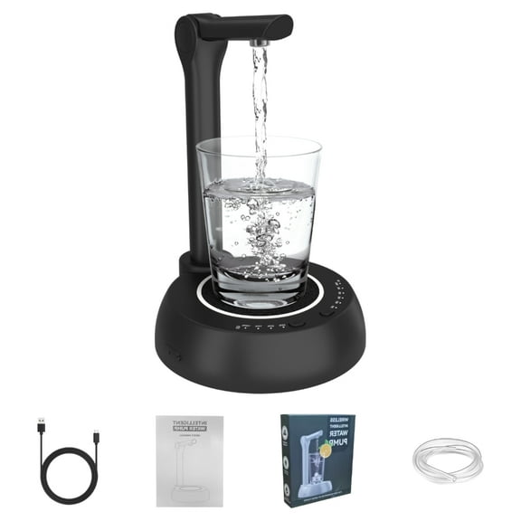 Adjustable Height Desktop Water Bottle Pump USB Rechargeable Electric Dispenser Suitable for Home and Office Use
