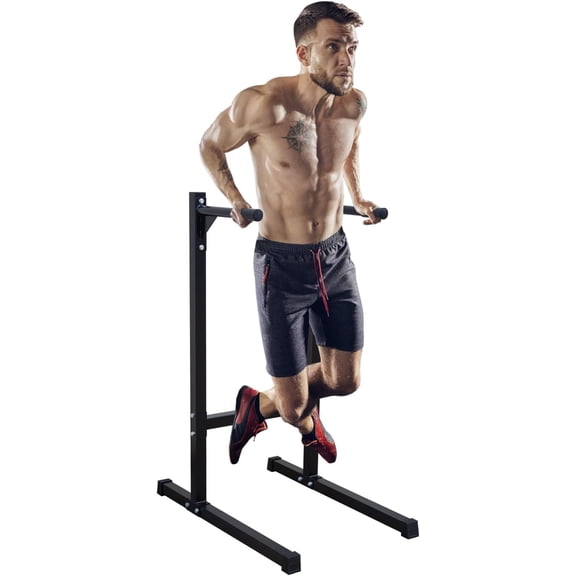 Adjustable Height Dip Bar Station, Heavy Duty Dip Station for Home Gym,Multi-function Dip Station Pull Up Bar Full Body Strength Training Workout Fitness Equipment for Tricep Dips