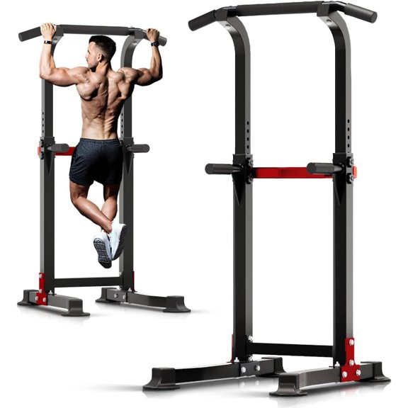 Adjustable Height Dip Station for Pull-Ups, Dips, And Squats