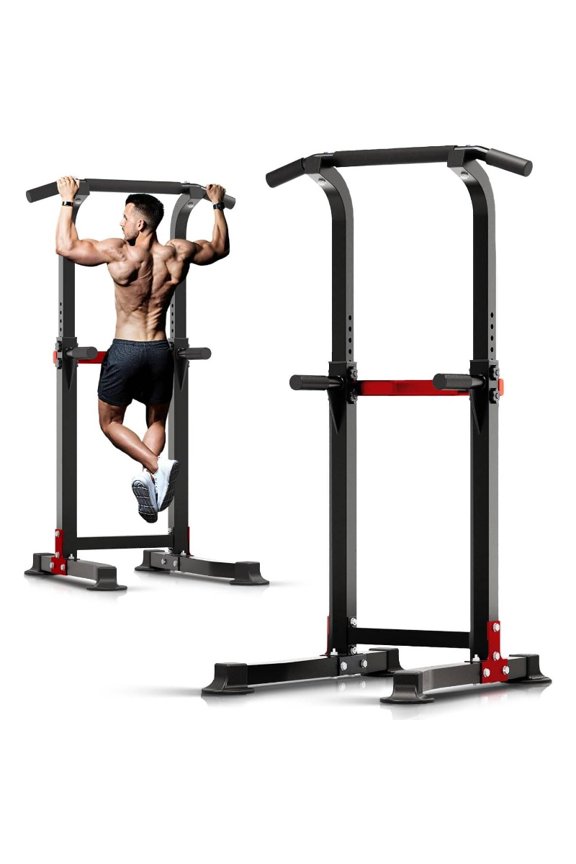 Adjustable Height Dip Station for Pull-Ups, Dips, And Squats