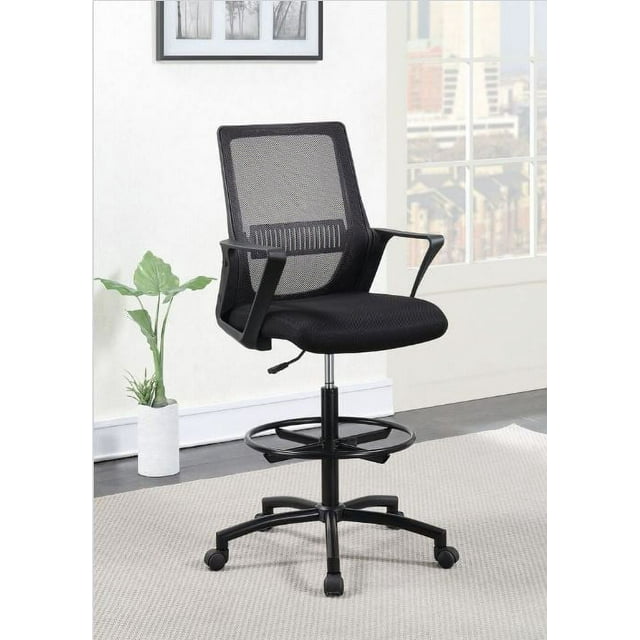 Adjustable Height Drafting Chair Black