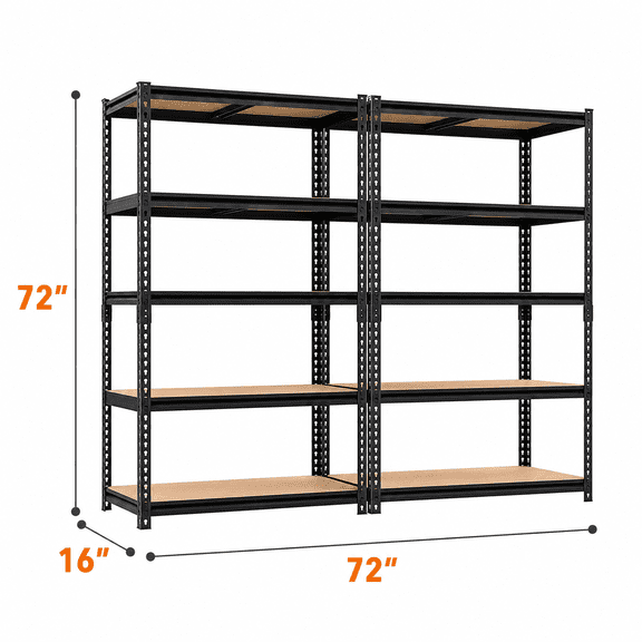 Adjustable Height, Easy Assembly for Independent Garage, Shelves for Storage, Office Shelves - Industrial Style Sorting Rack, Utility Shelves