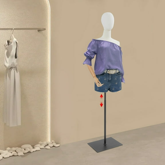 Adjustable Height Female Mannequin Female Dress Form Display for Boutiques
