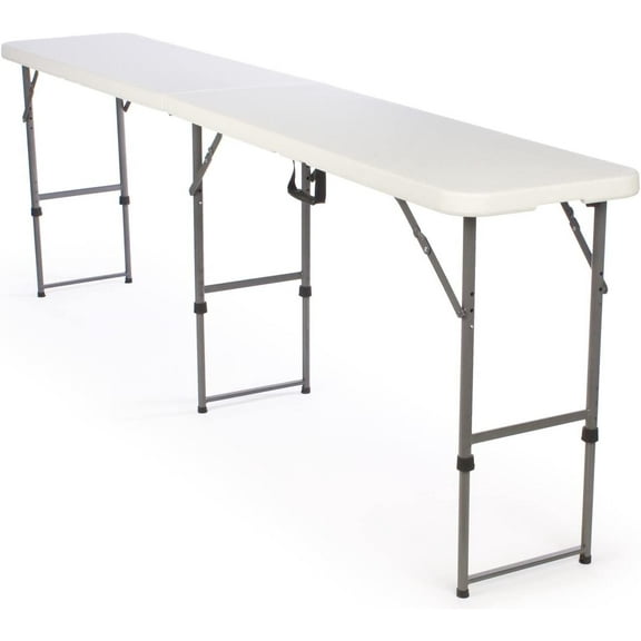 Adjustable-Height Folding Tables are Portable and Can Be Adjusted to 3 Separate Heights