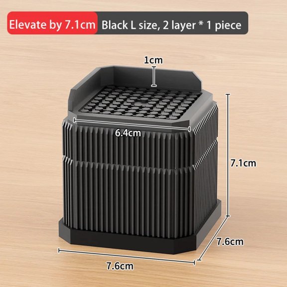 Adjustable Height Furniture Risers - High Load - Bearing, Triple Anti - Slip for Sofa, Bed & Desk