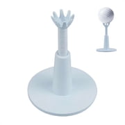 Adjustable Height Golf Tee with 5 Settings, Durable Wide Base Plastic Practice Tee for Driving Range Mats Indoor Outdoor, Reusable, White
